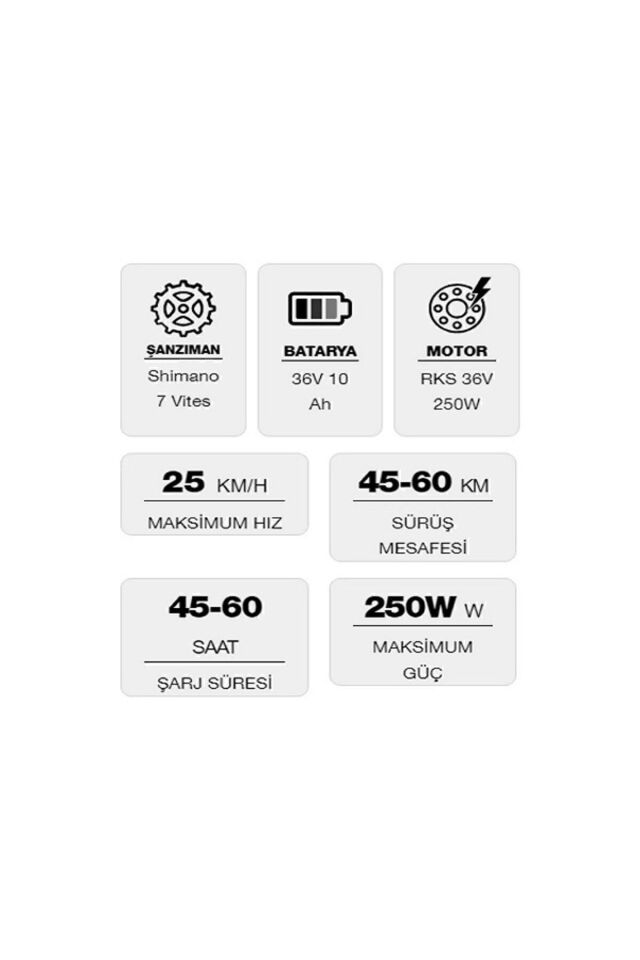 ELEKTRİKLİ BİSİKLET ZF10 ANTRASİT