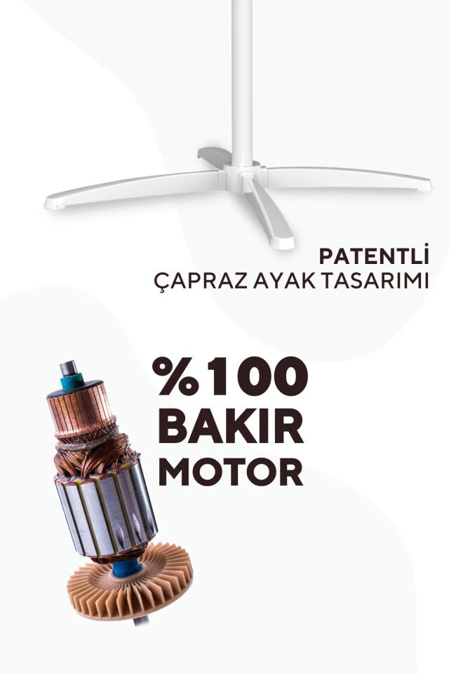Beyaz Vantilatör 16'' (3P) Ktf-290