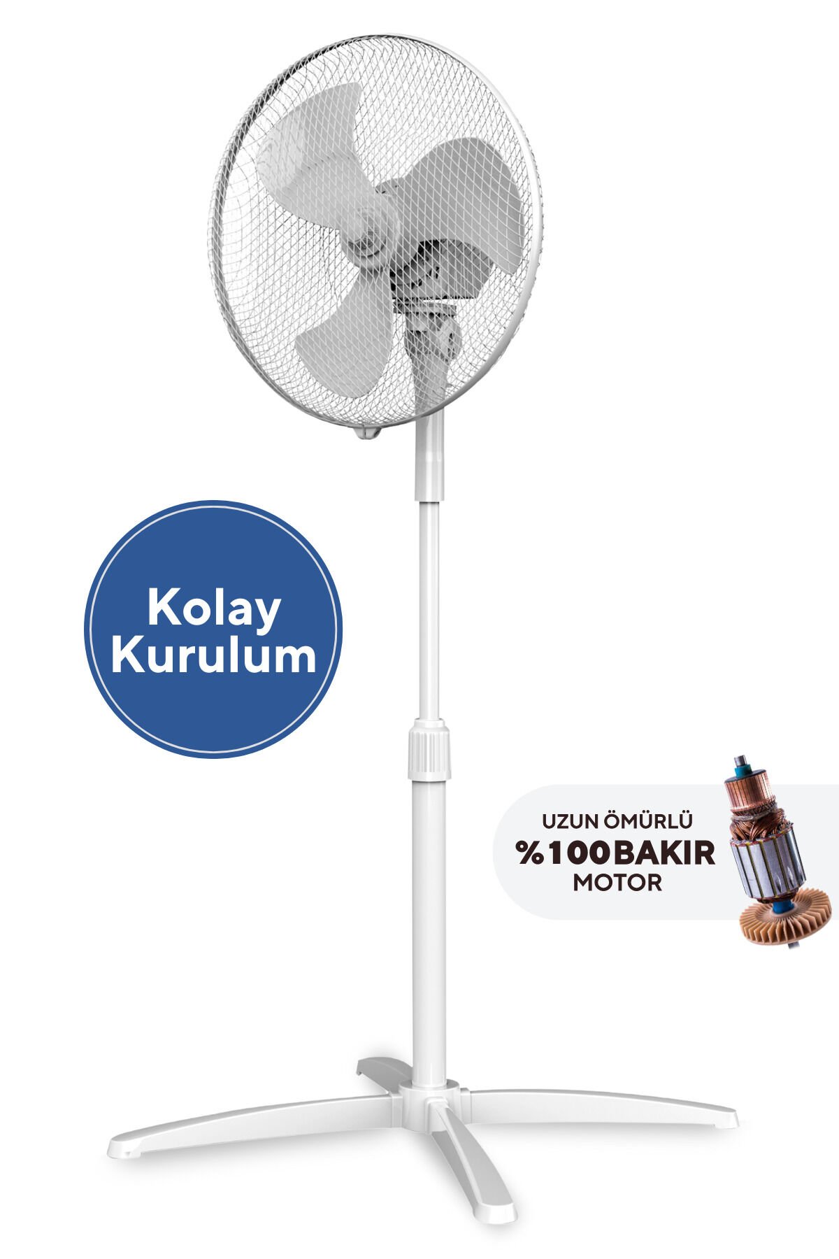Beyaz Vantilatör 16'' (3P) Ktf-290