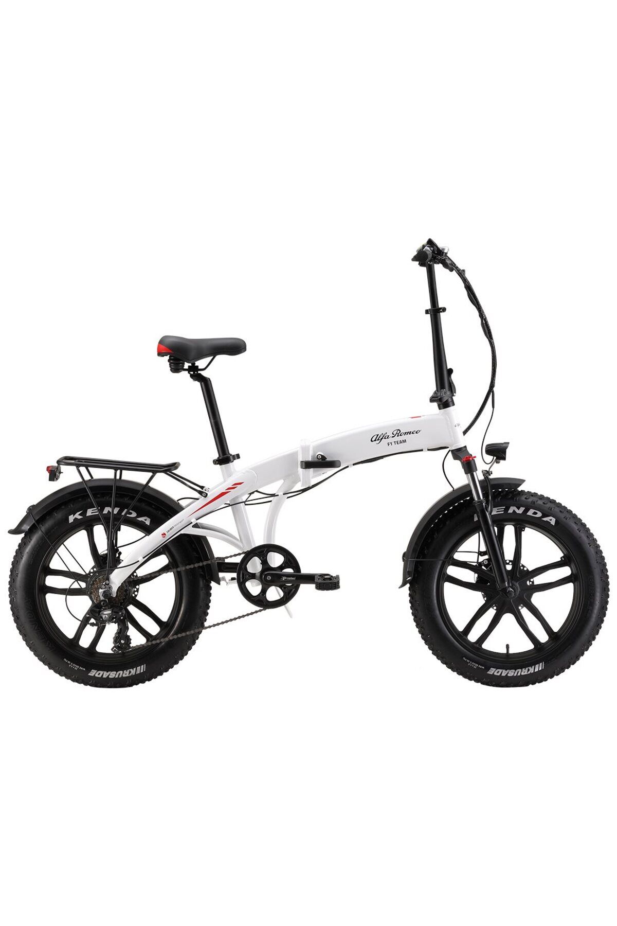 Alfa Romeo R2 Katlanır Elektrikli Bisiklet Beyaz