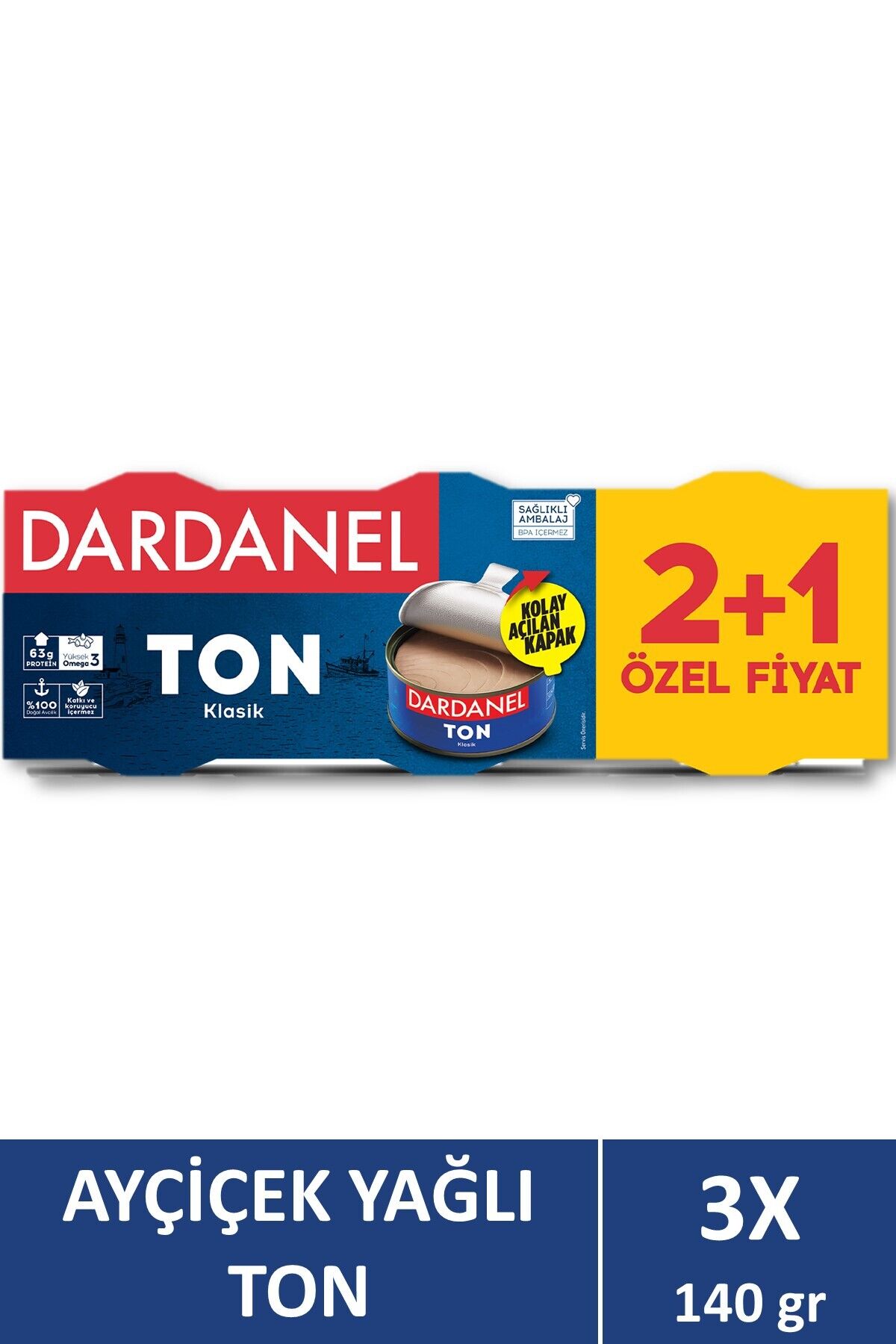 Ayçiçek Yağlı Ton Balığı 3x140 gr