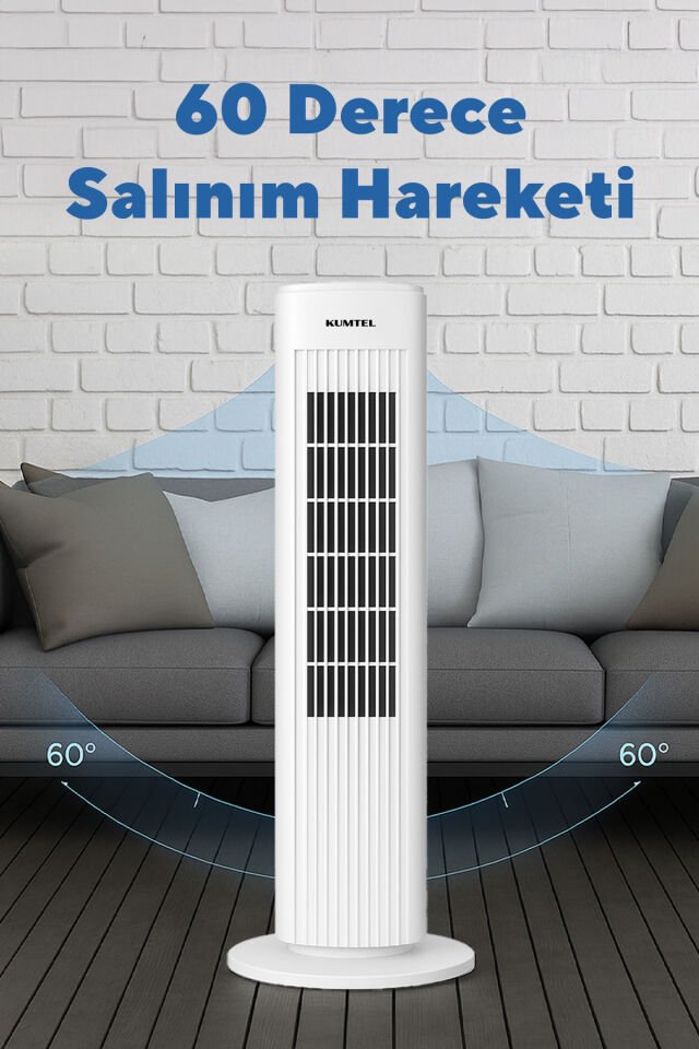 Ktf-258w Kule Tipi Vantilatör Beyaz