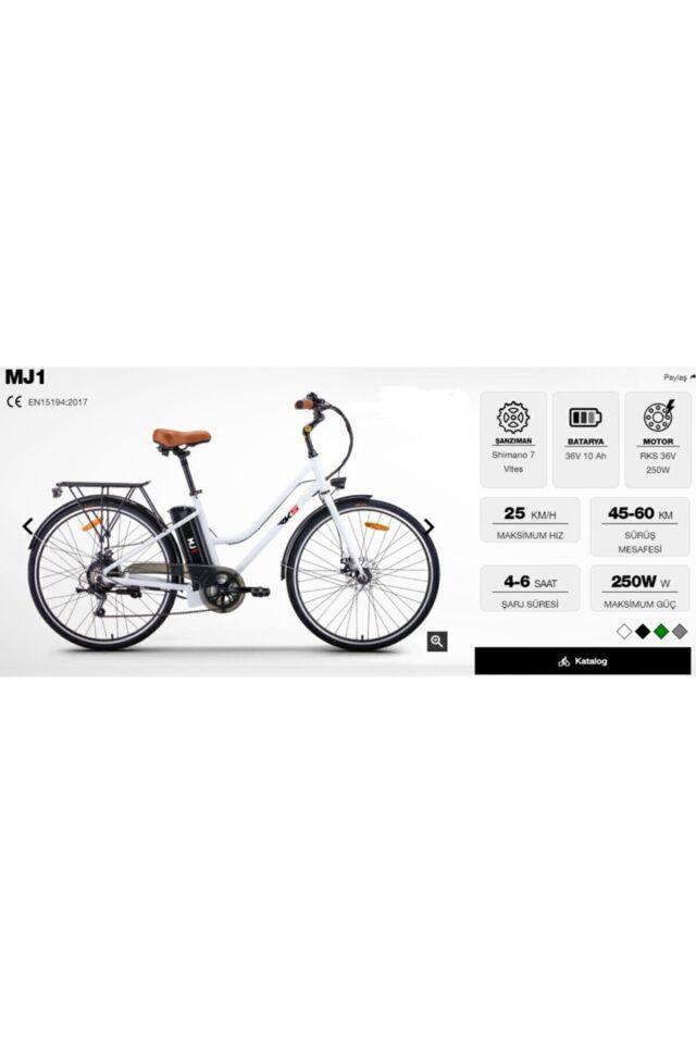 Rks Mj1 Elektrikli Bisiklet - Gri