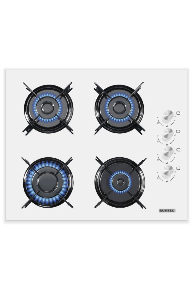 Dizayn Beyaz Cam Ankastre Set DA6-830+B66-S2+KO-40TAHDF