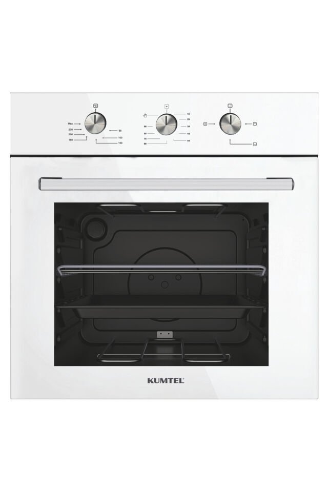 Dizayn Beyaz Cam Ankastre Set DA6-830+B66-S2+KO-40TAHDF