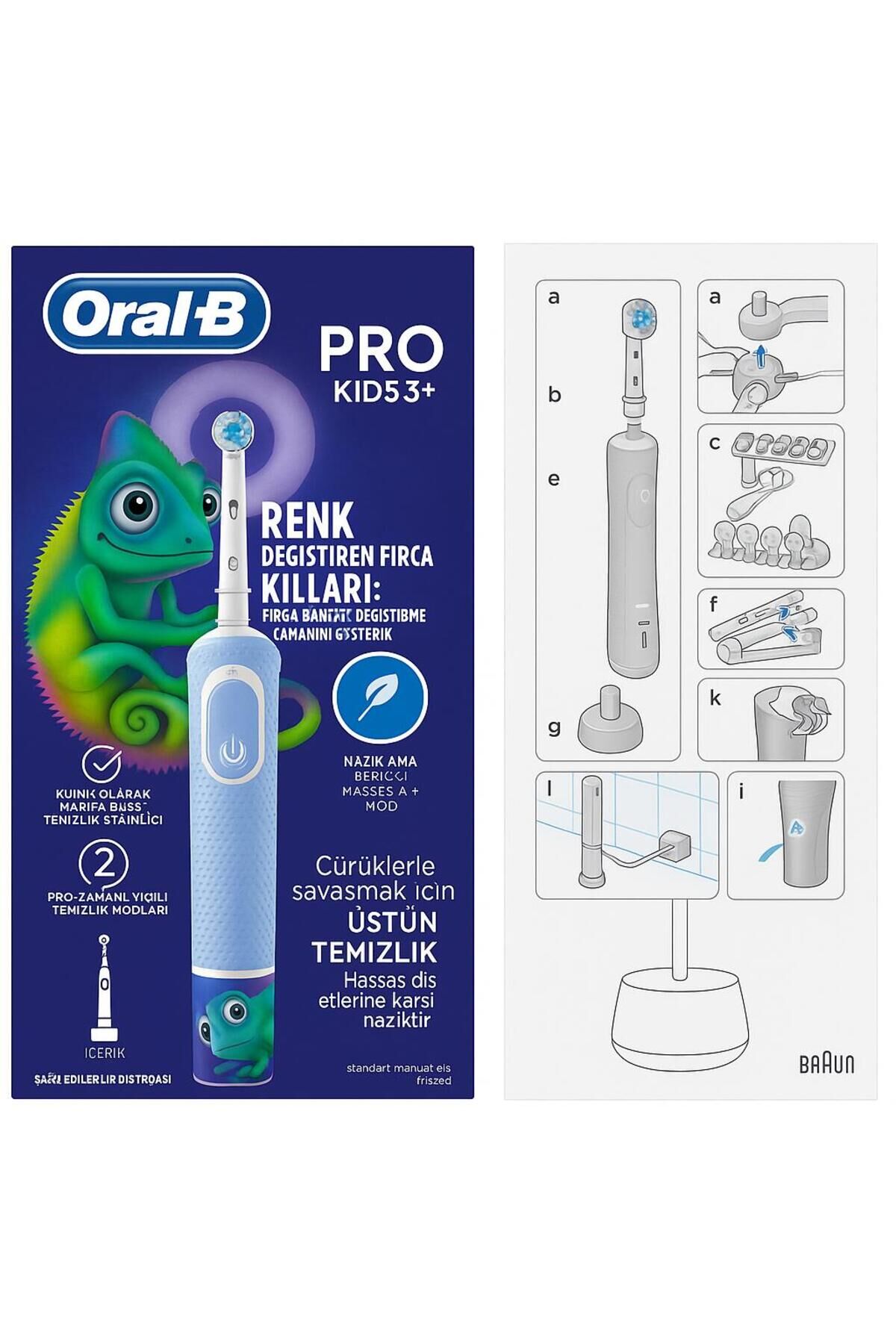 ORAL B D103 KARAKTERLİ ÇOCUK ŞARJLI DİŞ FIRÇASI