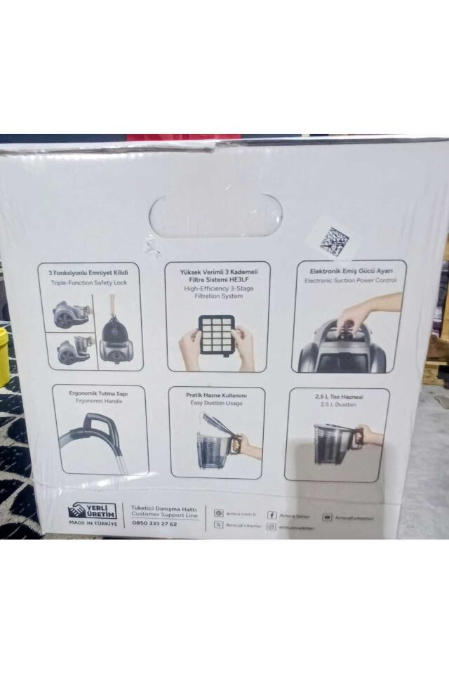 toz torbasız elektrikli süpürge et14445