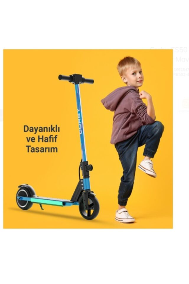 CS50 Elektrikli Çocuk Scooter Mavi